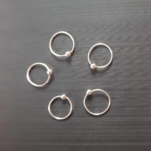 92.5 Silver Sterling plain Nose Ring